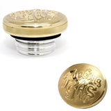 Speed Dealer Customs Harley Davidson Brass Gas Cap F-Series(Fucking Gas Lettering)