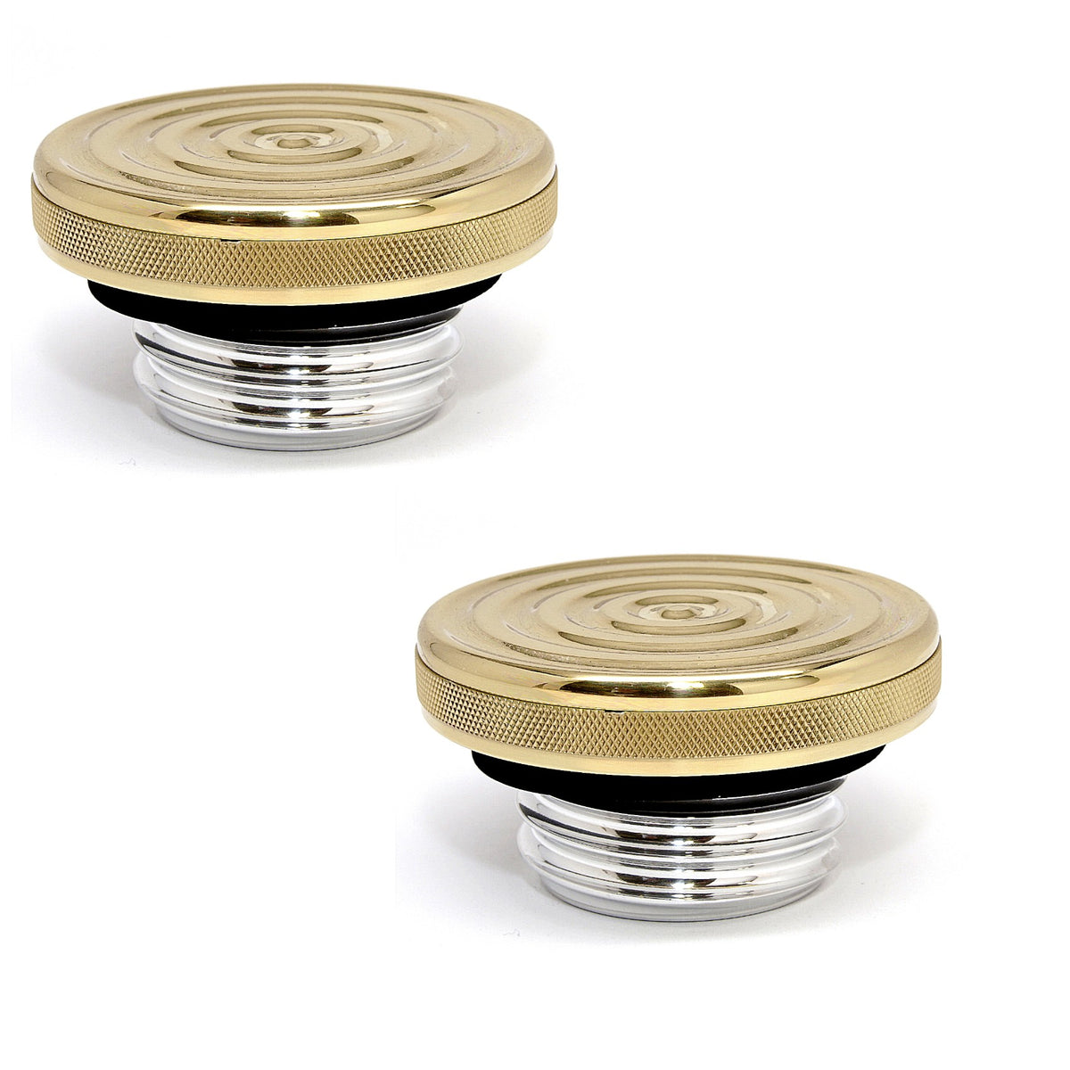 Speed Dealer Customs Gas Cap Set Bullseye Series for Harley 