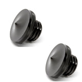 Pointed Style Gas Cap for Harley Davidson Years 1983 to 2017 Black Anodized Alum