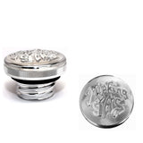 Speed Dealer Customs Harley Davidson Polished Aluminum Gas Cap F-Series(Fucking Gas Lettering)