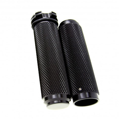 1 inch black anodized motorcycle grips