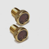KNURLED HARLEY EVO HEAD BREATHER BOLT KIT 1/2 INCH X 3/4 INCH-BRASS