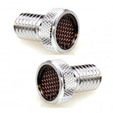 KNURLED HARLEY EVO HEAD BREATHER BOLT KIT 1/2 INCH X 3/4 INCH-POLISHED