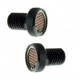 KNURLED HARLEY EVO HEAD BREATHER BOLT KIT 1/2 INCH X 3/4 INCH-BLACK ANODIZED