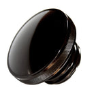 Domed Gas Cap for Harley Davidson Years 1983 to 2017 Black Anodized