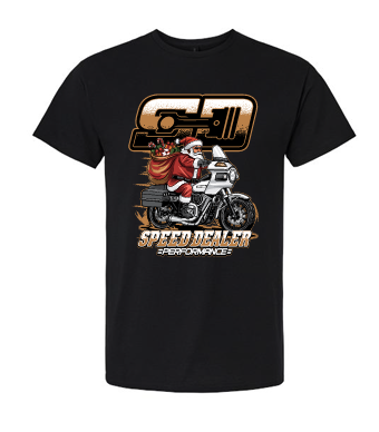 Speed Dealer Performance Black T-Shirt - Santa