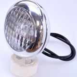 Chopper Bobber Headlight 3 LED Custom Billet Machined by Speed Dealer - Polished WITH CLEAR LENS