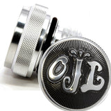 Black Anodized Aluminum Motorcycle Oil Cap 1-3/8 inch threaded for Harley Davidson