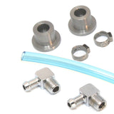 FUEL SIGHT GAUGE KIT WITH CHROME ELBOW FITTINGS WITH BLUE HOSE