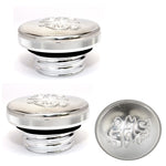 Speed Dealer Harley Davidson Gas Cap with Gas Lettering Polished Aluminum