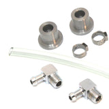 FUEL SIGHT GAUGE KIT WITH CHROME ELBOW FITTINGS WITH CLEAR HOSE