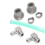 FUEL SIGHT GAUGE KIT WITH CHROME ELBOW FITTINGS WITH GREEN HOSE