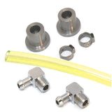 FUEL SIGHT GAUGE KIT WITH CHROME ELBOW FITTINGS WITH YELLOW HOSE