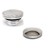 Domed Gas Cap for Harley Davidson Years 1983 to 2017 Silver Polished Finish