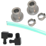 FUEL SIGHT GAUGE KIT WITH BLACK ELBOW FITTINGS WITH GREEN HOSE