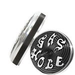 Bayonet Shovel Head Gas Cap Black Anodized with polished Gas Hole Lettering for Harley Davidson 1973 to 1982