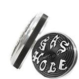 Bayonet Shovel Head Gas Cap Black Anodized with polished Gas Hole Lettering for Harley Davidson 1973 to 1982