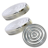 polished bayonet bullseye gas cap set for harley davidson years 1973-1982