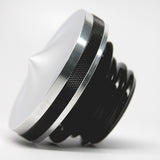Pointed Gas Cap for Harley Davidson Years 1983 to 2017 Polished Finish with Black ANodized Side Knurl