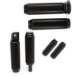 1 inch Black Anodized grips, foot and toe pegs combo kit for harley Davidson