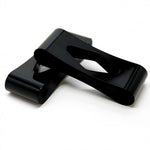 FENDER SPACERS 3 INCH BOLT SPREAD X 1 INCH TALL HARLEY CUSTOM-BLACK ANODIZED WITH WINDOW