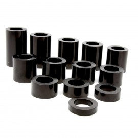 Speed Dealer Performance Wheel Axle Spacer Kit I.D. 5/8″ (0.625) – O.D. 1-1/8″ (1.1250) – 13 Spacers Black Anodized