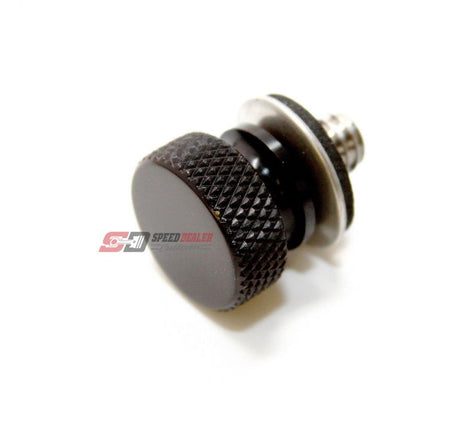 SM Black Billet Aluminum Smooth Seat Bolt for 96-21 Harley - Pin Up