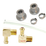 Fuel Sight Gauge Kit Brass Elbow Fittings with Clear Hose