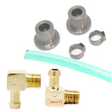 Fuel Sight Gauge Kit Brass Elbow Fittings with Green Hose