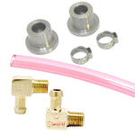Fuel Sight Gauge Kit Brass Elbow Fittings with Red Hose