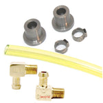 Fuel Sight Gauge Kit Brass Elbow Fittings with Yellow Hose