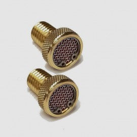 KNURLED HARLEY TWIN CAM HEAD BREATHER BOLT KIT 3/8 INCH  X 3/4 INCH-BRASS